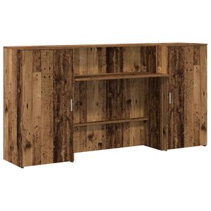 vidaXL receptionsskranke 200x50x103,5 cm konstrueret tr&aelig; antikt tr&aelig;