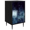 vidaXL Natskab RAALTE Sort eg 36 x 33 x 61 cm Konstrueret tr&aelig;