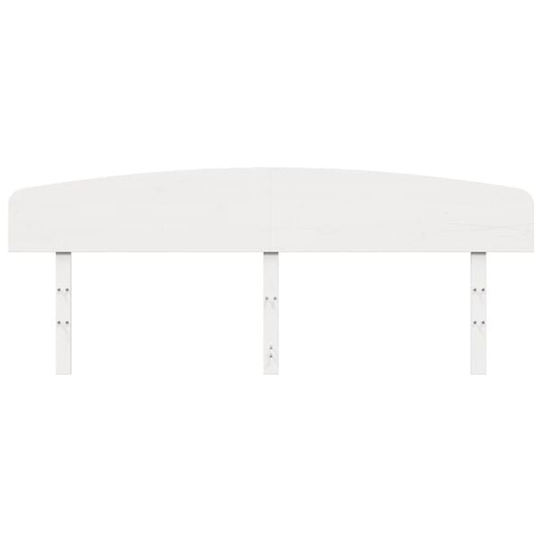 vidaXL sengegavl 180 cm massivt fyrretr&aelig; hvid