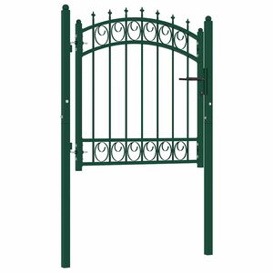 vidaXL Hegnssporte EMMEN 104 x 97 cm L&aring;ses Pulverlakeret St&aring;l Gr&oslash;n