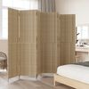 vidaXL rumdeler 6 paneler polyrattan beige