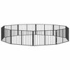 vidaXL Hunded&oslash;r 10 pcs Sort 100 x 60 cm Galvaniseret st&aring;l