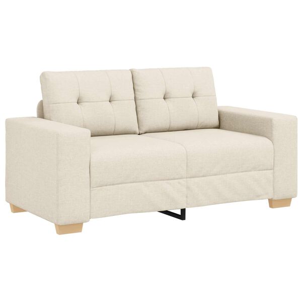 vidaXL Sofa 3 pcs Beige 221 x 80 x 80 cm Linned-blandet stof