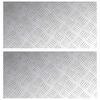 vidaXL Trappe Tread 2 stk. 60 x 30 cm S&oslash;lv Aluminium Rektangul&aelig;r