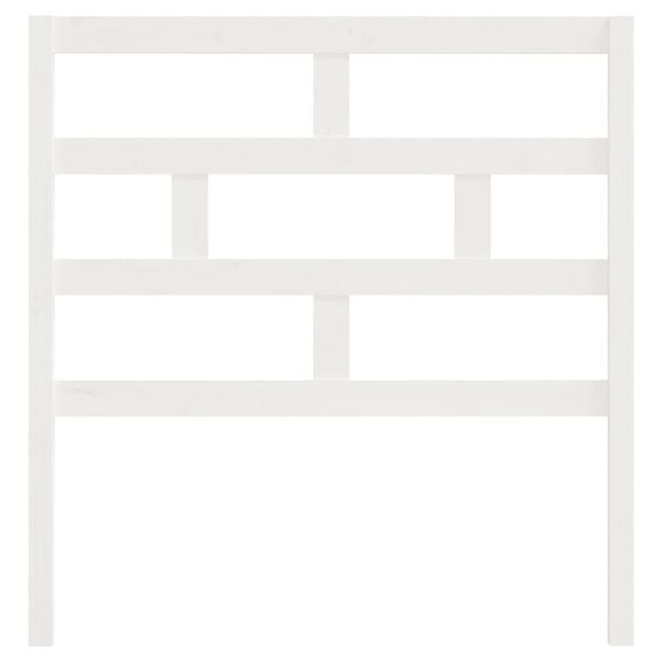 vidaXL sengegærde 96x4x100 cm massivt fyrretræ hvid