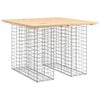 vidaXL havebord gabiondesign 100x102x72 cm massivt tr&aelig; fyrretr&aelig;