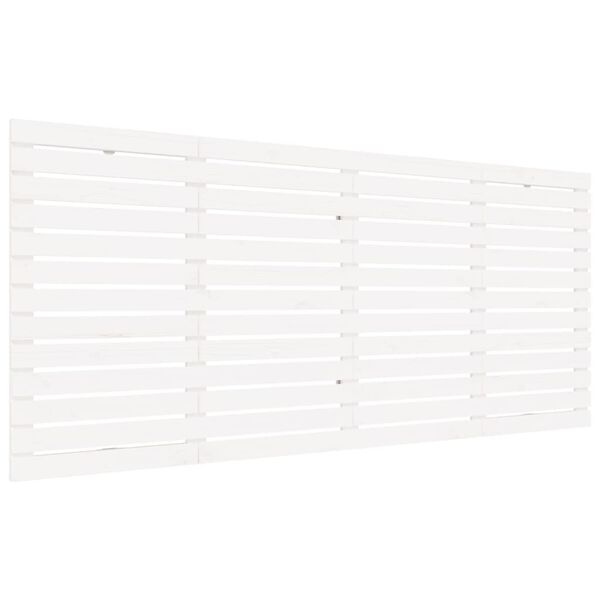 vidaXL sengegavl 206x3x91,5 cm massivt fyrretr&aelig; hvid