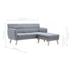 vidaXL L-formet sofa 171,5x138x81,5 cm stofbetr&aelig;k lysegr&aring;