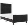 vidaXL Box spring seng med hovedg&aelig;rde Sort 90 x 200 cm Fl&oslash;jl