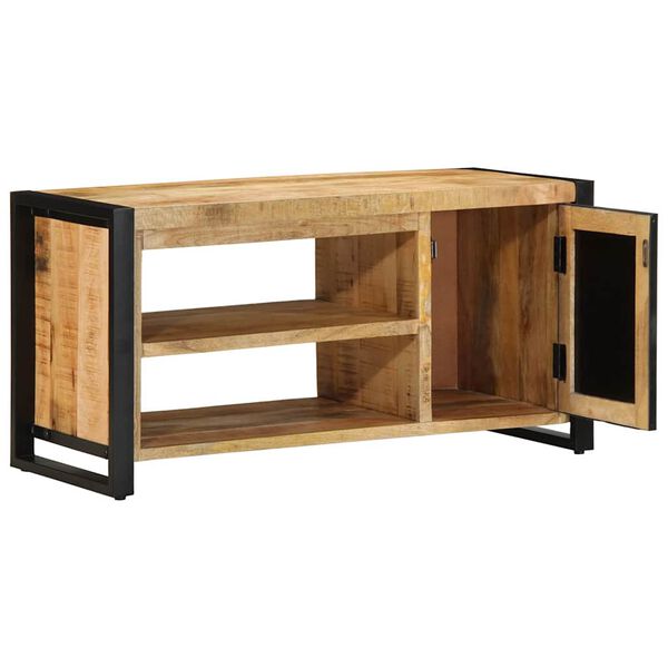 vidaXL Sko bænk Brun 100 x 40 x 50 cm Massivt mangotræ