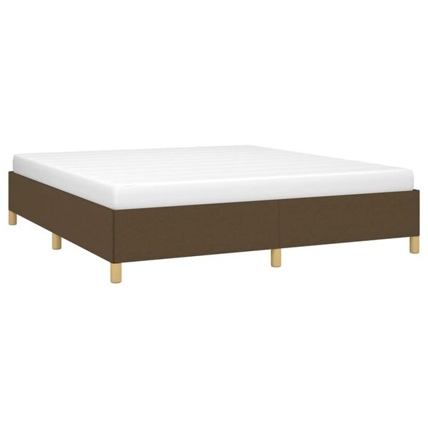 vidaXL Boxspring sengeramme 160x200 cm stof m&oslash;rkebrun