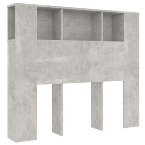 vidaXL sengegavl med opbevaring 120x18,5x102,5 cm betongr&aring;