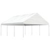 vidaXL pavillon med tag 6,69x5,88x3,75 m polyethylen hvid