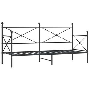 vidaXL daybed uden madras 90x200 cm st&aring;l sort