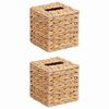 vidaXL Tissue Box Covers 2 stk. Vandhyacint 14,5 x 14,5 x 15 cm