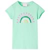 vidaXL T-shirt til b&oslash;rn str. 92 lysegr&oslash;n