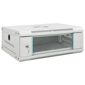 vidaXL v&aelig;gh&aelig;ngt netv&aelig;rksskab 53x40x21 cm 4U IP20 19"