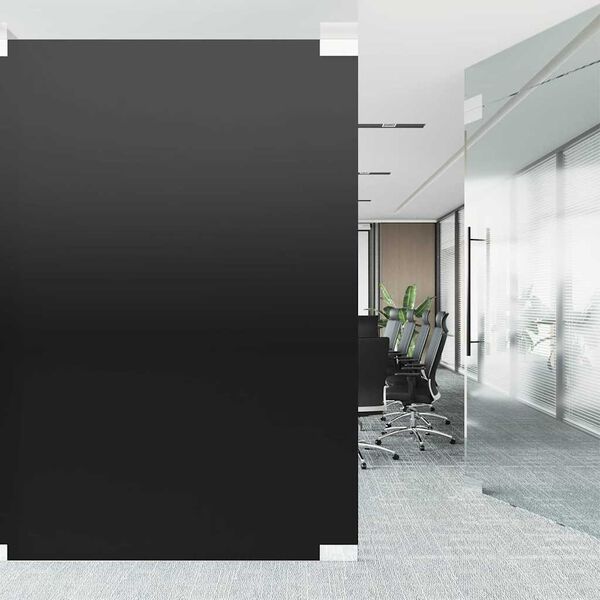 vidaXL vinduesfolie 45x500 cm PVC matteret sort