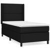 vidaXL kontinentalseng med madras 80x200 cm stof sort