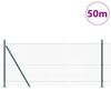 vidaXL Hegnsp&aelig;l Gr&oslash;n 50 x 0,8 m (25 x 25 mm net) St&aring;l og PVC