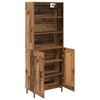 vidaXL Highboard Gammelt tr&aelig; 69,5 x 34 x 180 cm Konstrueret tr&aelig;