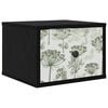 vidaXL V&aelig;gmonteret natbord GOTHA Sort eg 36 x 33 x 25 cm