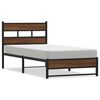 vidaXL sengeramme 100x190 cm uden madras metal brun egetr&aelig;sfarve