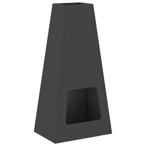 vidaXL Ildsk&aring;l Sort 50 x 35 x 100 cm Cortenst&aring;l