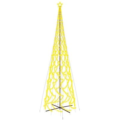 vidaXL kegleformet juletræ 230x800 cm 3000 LED'er varmt hvidt lys