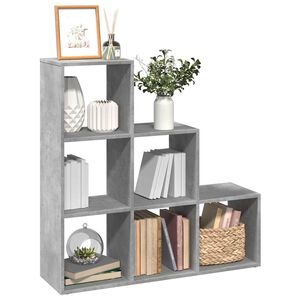 vidaXL bogreol/rumdeler 99x29x99cm 3 niveauer konstrueret tr&aelig; betongr&aring;