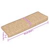 vidaXL trappem&aring;tter 15 stk. 65x21x4 cm lysebrune rektangul&aelig;re kanter