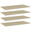 vidaXL boghylder 4 stk. 100x50x1,5 cm konstrueret tr&aelig; sonoma-eg