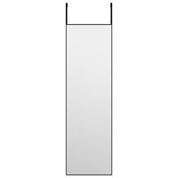 vidaXL dørspejl 30x100 cm glas og aluminium sort