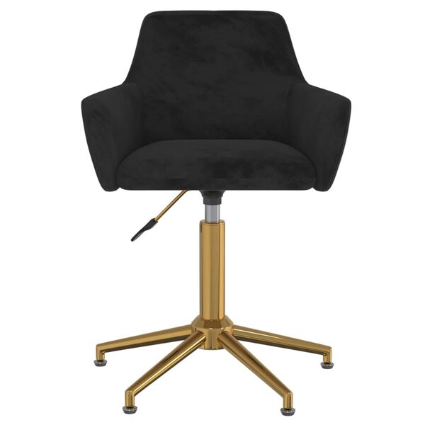 vidaXL drejelige spisebordsstole 2 stk. fl&oslash;jl sort