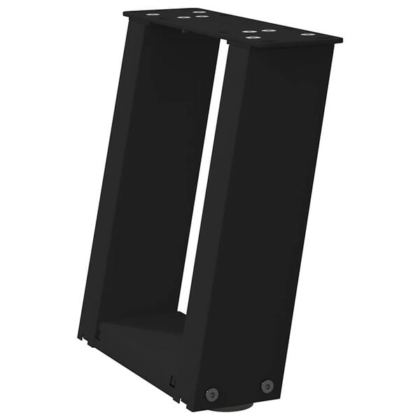 vidaXL sofabordsben U-formet 2 stk. sort 30x(30-31) cm st&aring;l