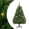 vidaXL Kunstigt Hinged Juletr&aelig; 150 LED'er Gr&oslash;n 120 cm PVC og St&aring;l