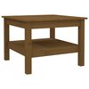 vidaXL sofabord 55x55x40 cm massivt fyrretr&aelig; gyldenbrun