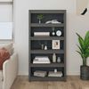 vidaXL bogreol 80x35x154 cm massivt fyrretr&aelig; gr&aring;