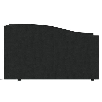 vidaXL daybed med madras og USB 90x200 cm stof sort