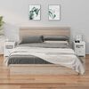 vidaXL sengeborde 2 stk. 40x35x49 cm massivt fyrretræ hvid