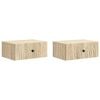 vidaXL V&aelig;gh&aelig;ngt Natbord med skuffe 2 pcs Sonoma-eg 49 x 34,5 x 20 cm