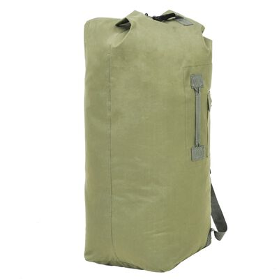 vidaXL duffeltaske i militærstil 85 l olivengrøn
