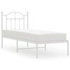 vidaXL sengeramme uden madras med hovedg&aelig;rde 75x190 cm hvid