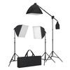 vidaXL fotostudieudstyr med softbox-lamper og baggrund
