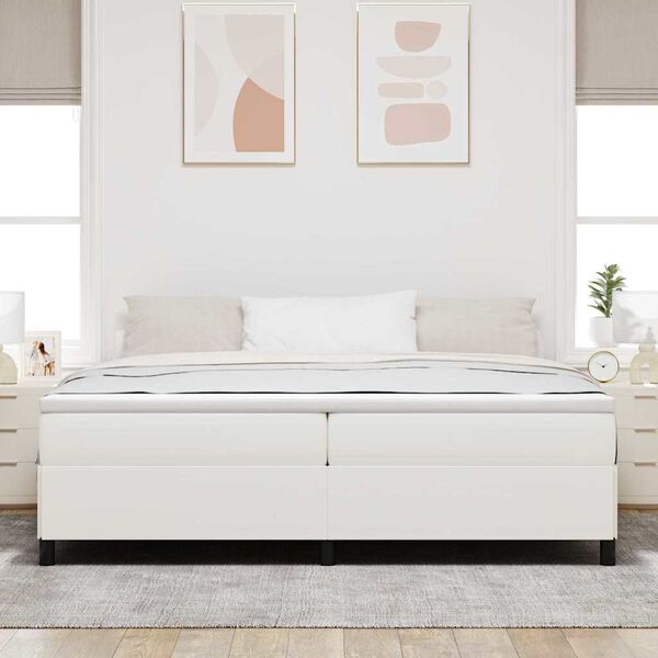 vidaXL Sengestel Creme 200 x 200 cm Corduroy stof