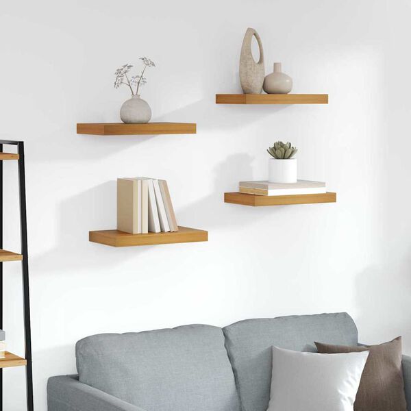 vidaXL V&aelig;ghylde 4 pcs Brun 40 x 23,5 x 4 cm Konstrueret tr&aelig;