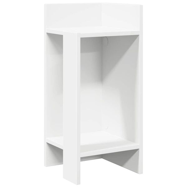 vidaXL Sideborde 2 stk med reol hvid 25,5x27x60 cm