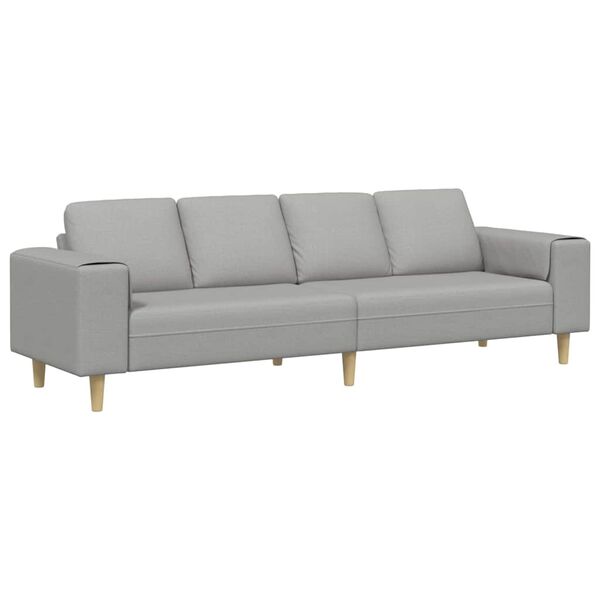 vidaXL Stue Sofa Skygr&aring; 250 x 77 x 76 cm Polyester