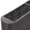 vidaXL hævet plantekasse 120x24x40 cm polyrattan sort