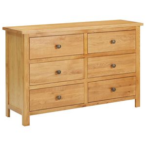 vidaXL kommode 105x33,5x73 cm massivt egetr&aelig;